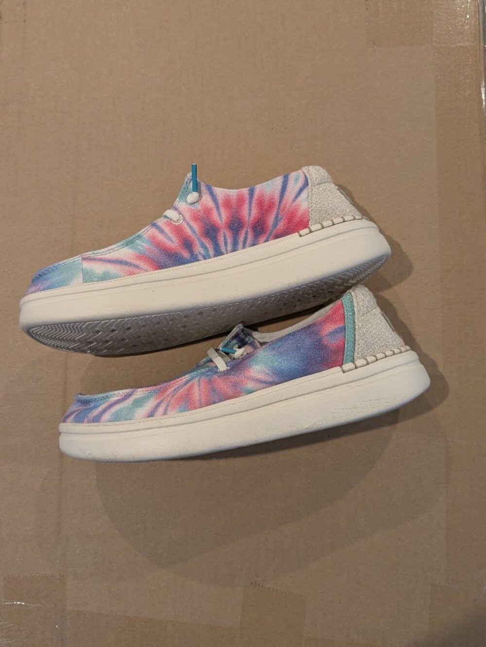 Hey Dude Wendy Rise Candy Tie Dye Platform Loafers Womens size 7 - Picture 4 of 6